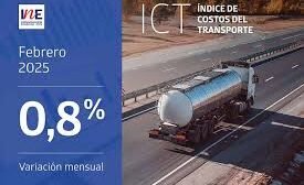 El Índice de Costos del Transporte aumenta un 0,8% en febrero de 2025