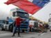 Camioneros marchan hacia La Moneda en demanda de mejoras en la Ruta 7
