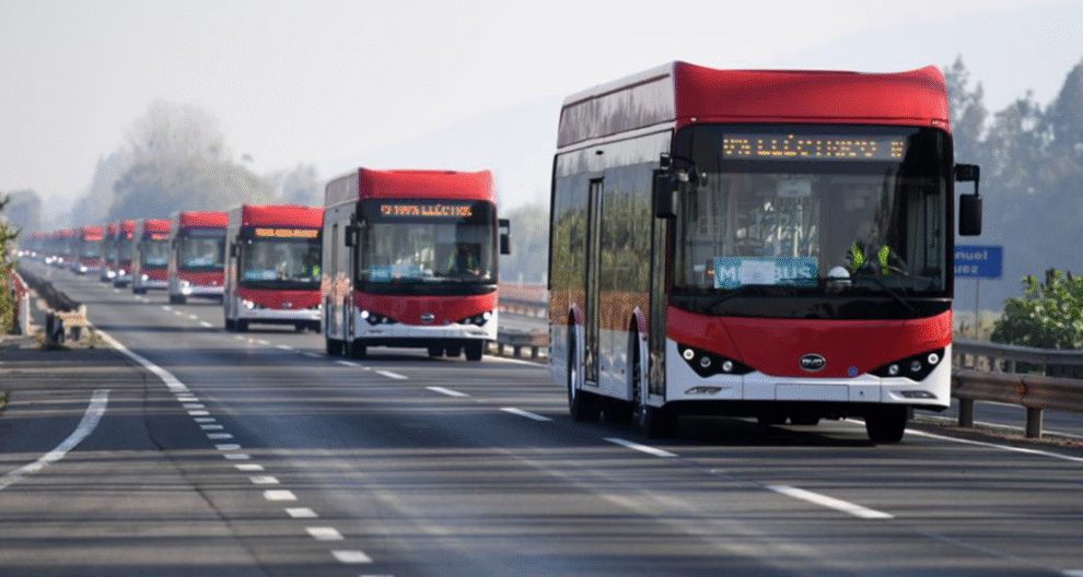Chile estima que el 68% de su flota de buses será eléctrica para 2030
